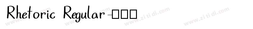 Rhetoric Regular字体转换 Rhetoric Regular字体转换